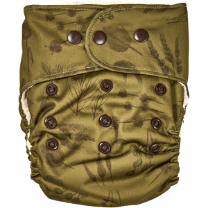 Natural Snap-In Grasses Green Cloth Diaper