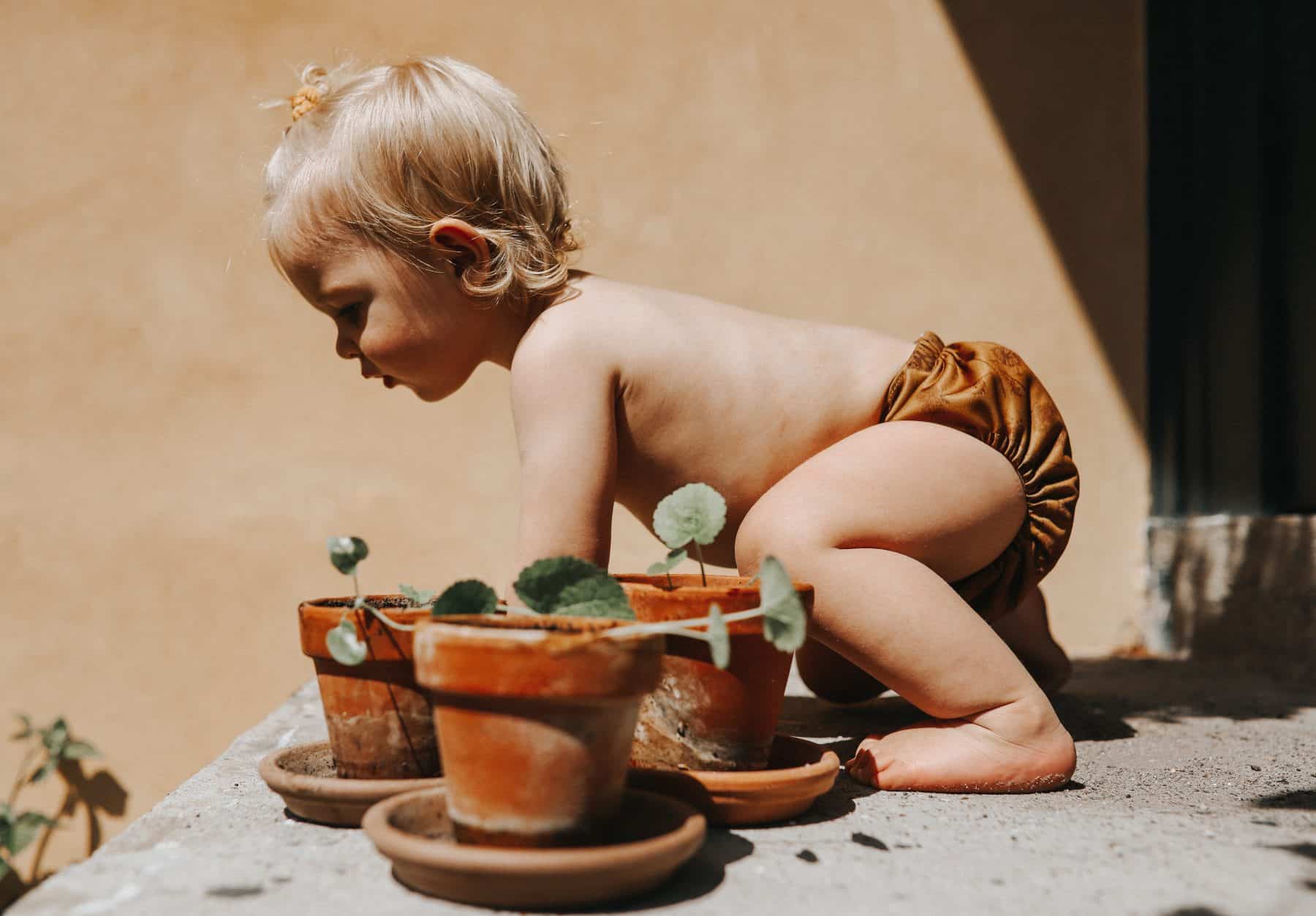 Baby with Dandelions Cloth Diaper