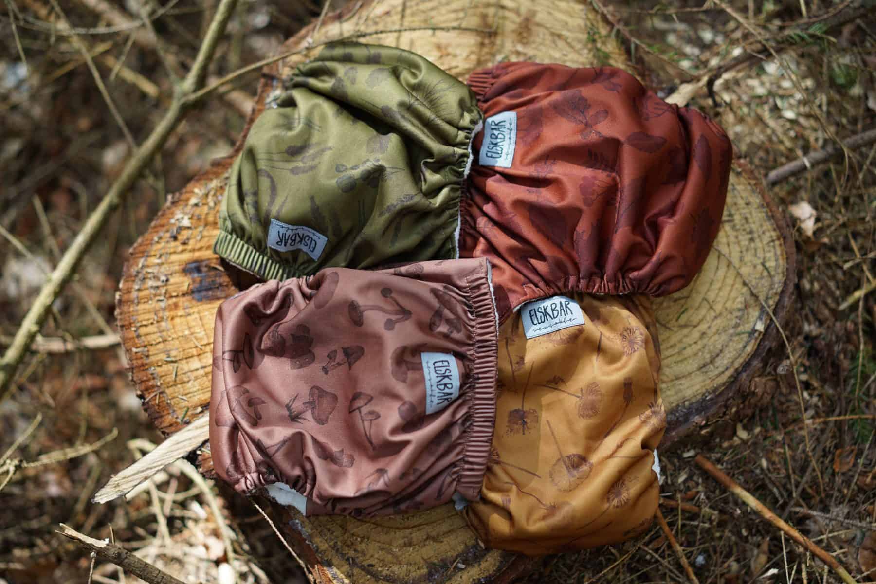 Four cloth diapers