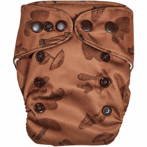Natural Newborn Mushrooms Brown Cloth Diaper