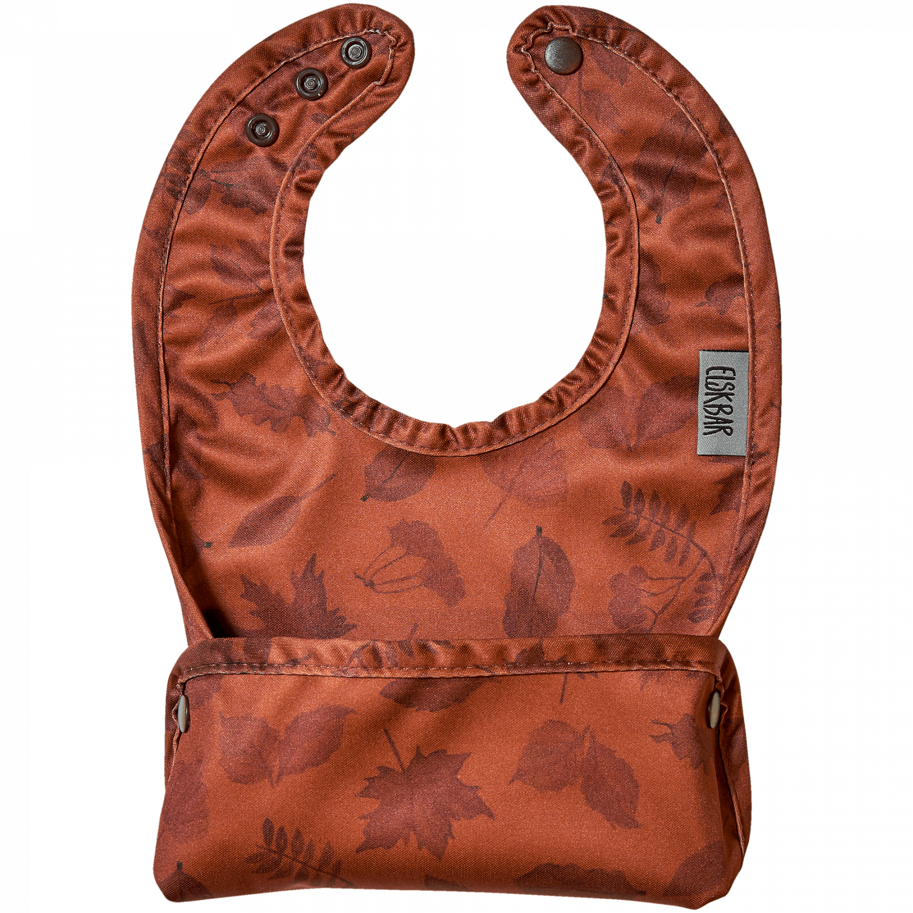 Bib with pocket for dining - red