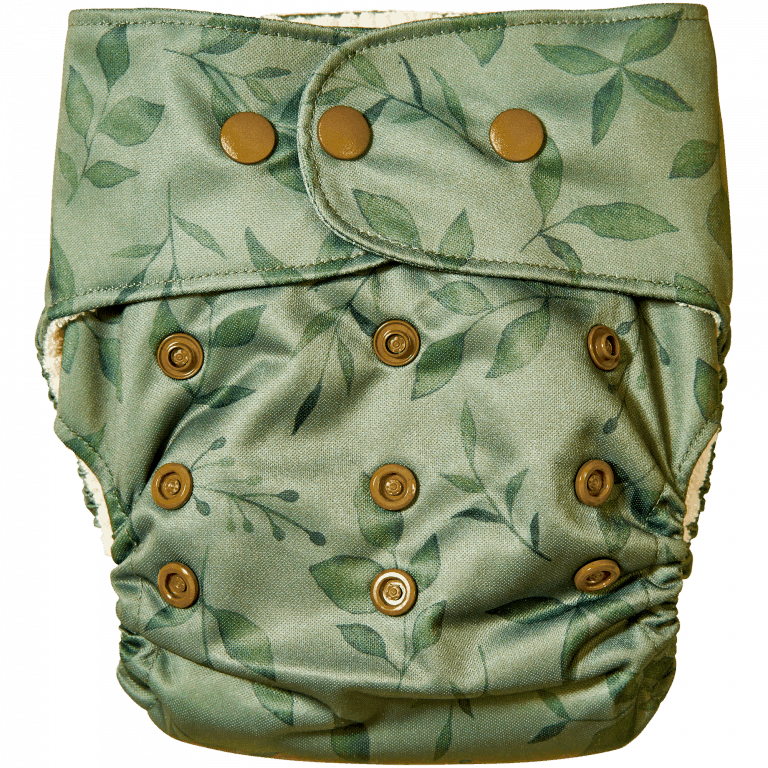 Natural SnapIn Mushrooms AIO Cloth Diaper In Organic Cotton Elskbar