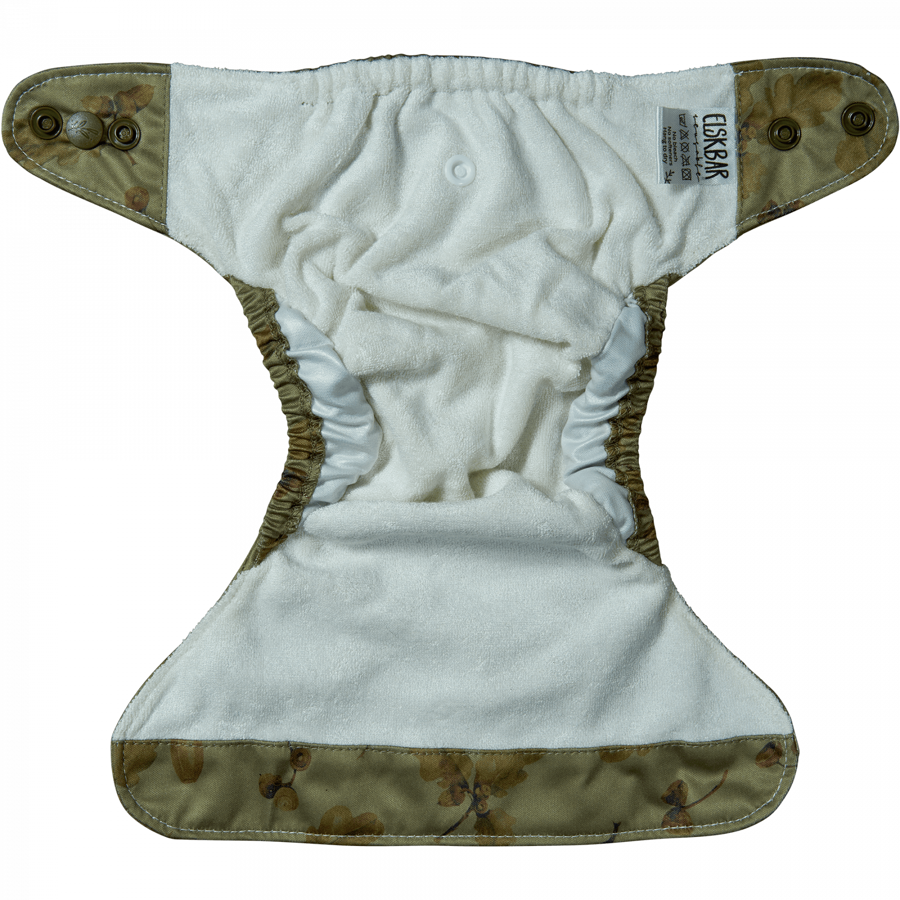 Natural Newborn - Acorn - Freshly Fed cloth diaper - Inside