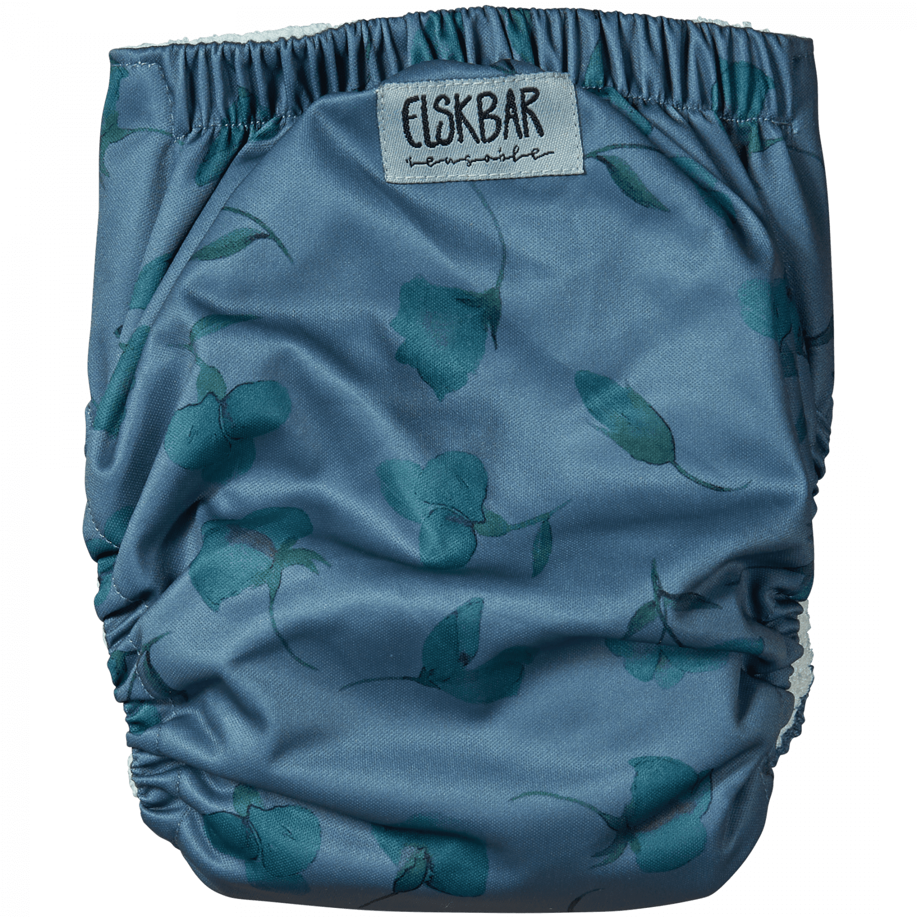 Natural Snap-In - Pea - AIO cloth diaper back