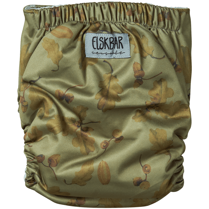 Natural SnapIn Acorn AIO Cloth Diaper In Organic Cotton Elskbar