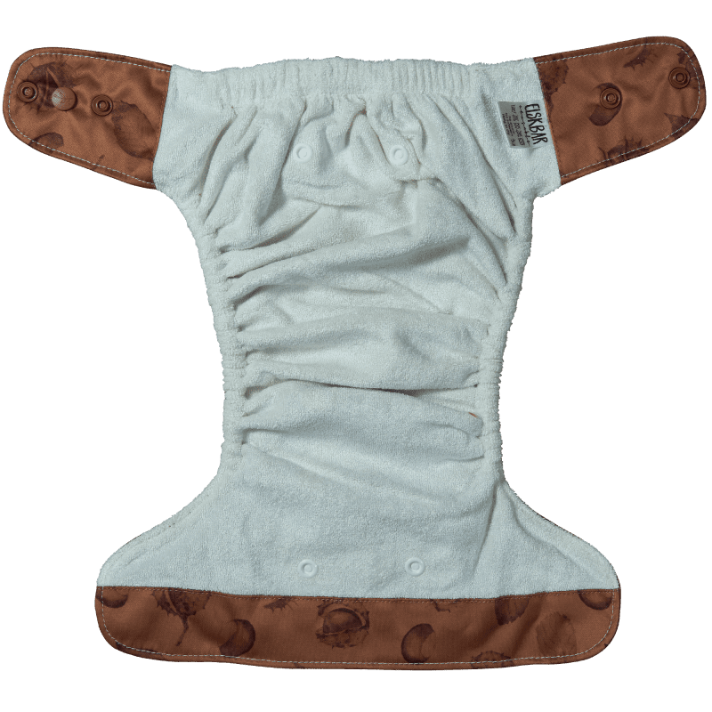 Natural SnapIn Chestnut High Quality AIO Cloth Diaper Elskbar