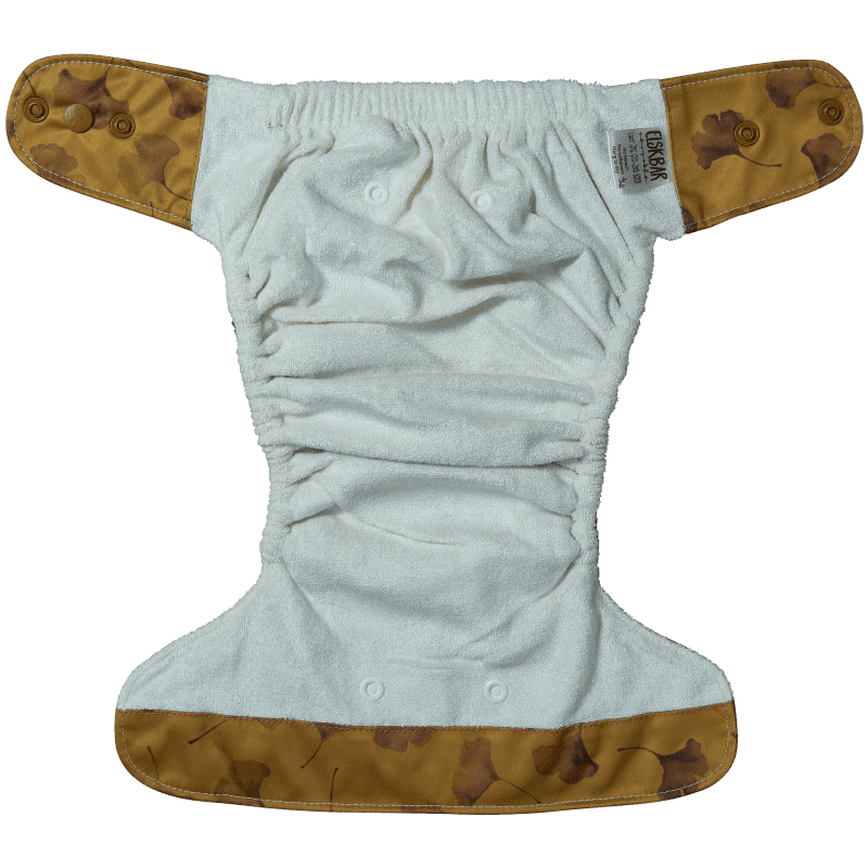 Natural SnapIn Ginkgo AIO Cloth Diaper in Bamboo Elskbar