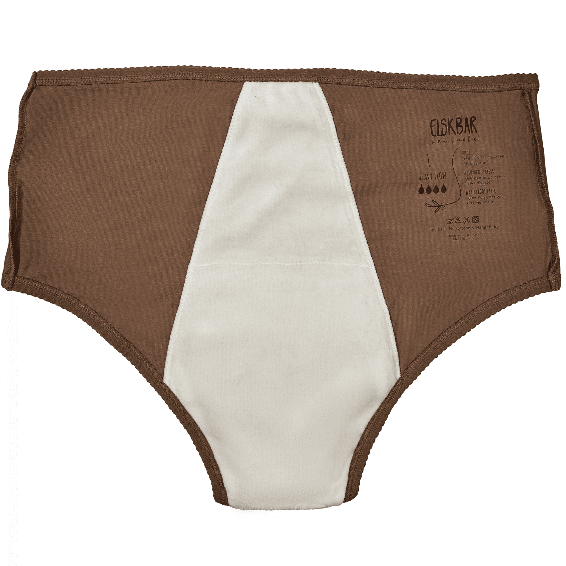 Period Underwear - Heavy Flow Cedar - inside back