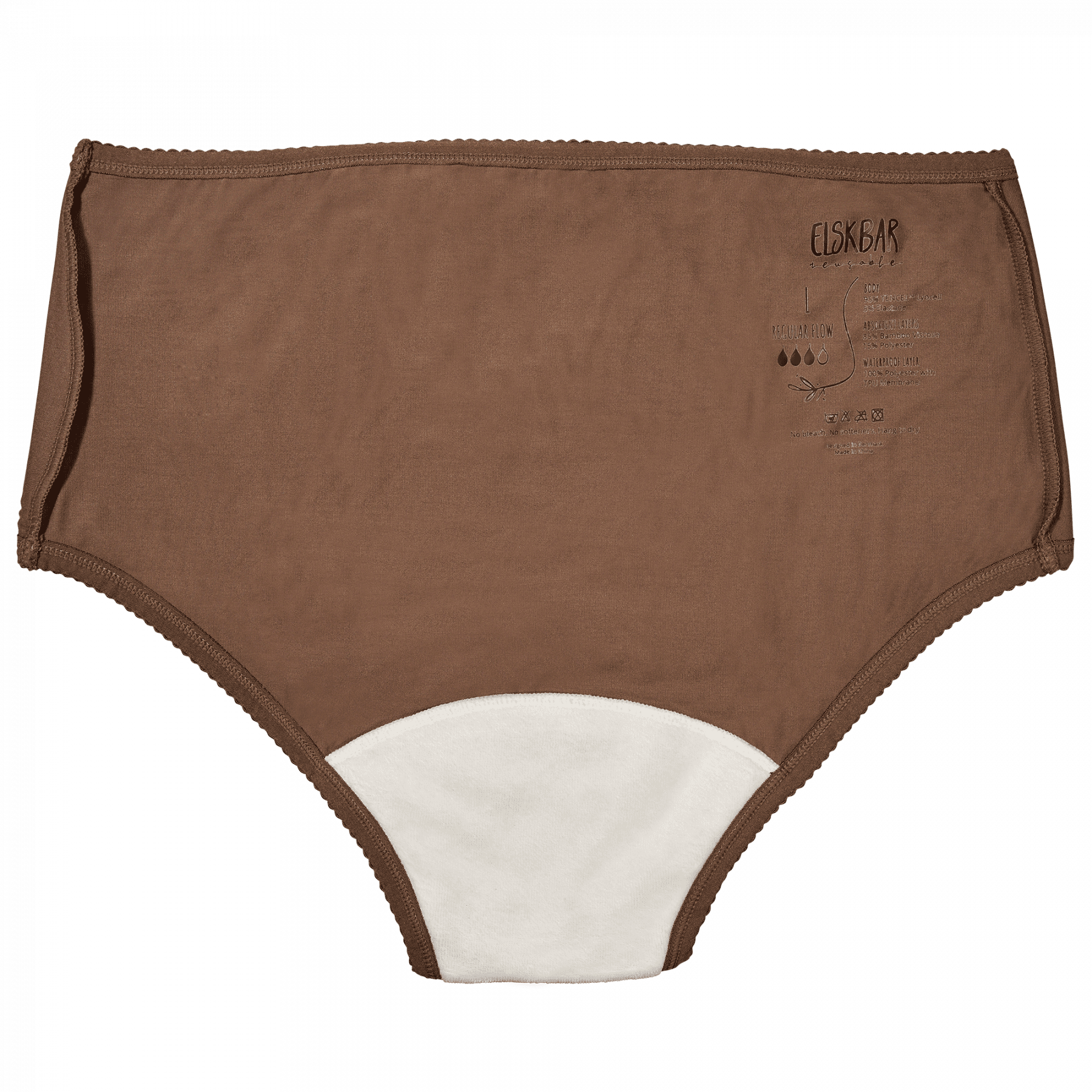 Period Underwear - Regular Flow Cedar - inside back