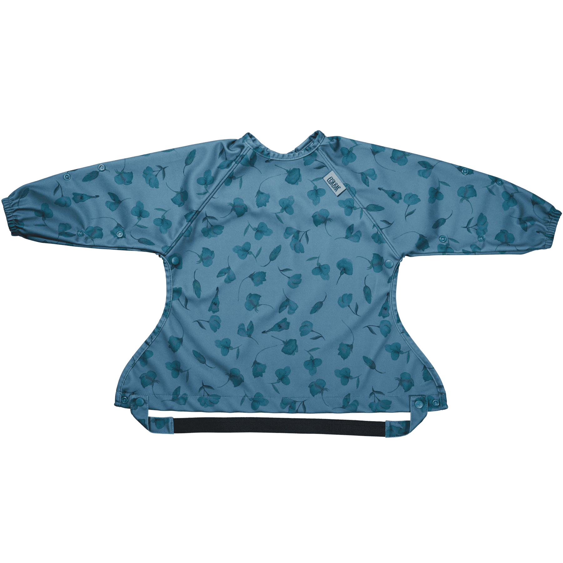 Long sleeved bib - front - Butterfly Pea