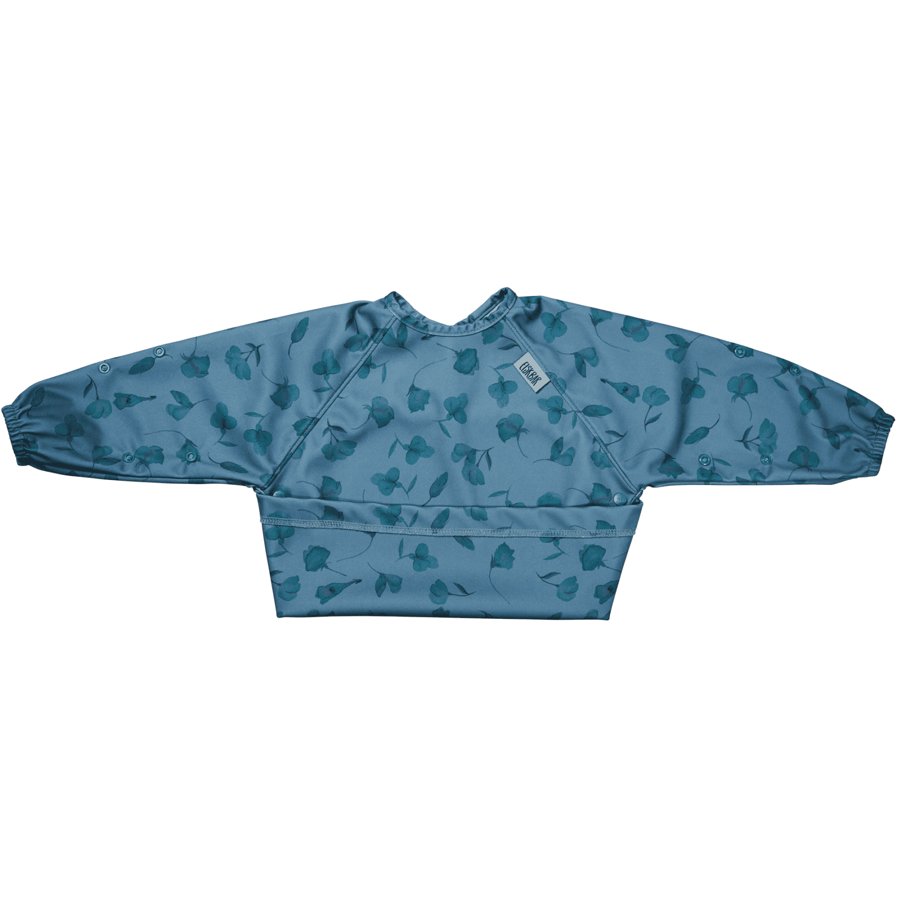 Long sleeved bib - pocket - Butterfly Pea