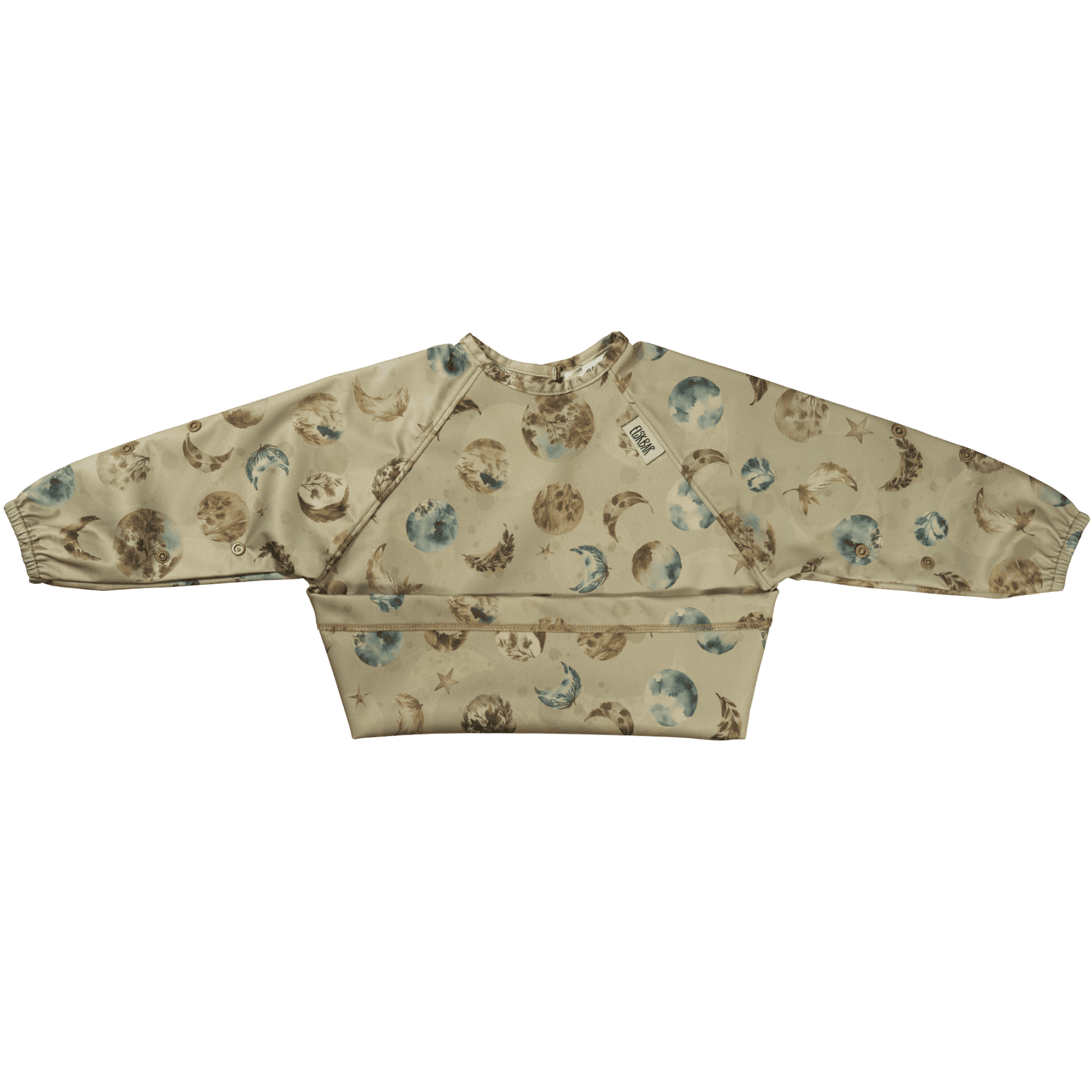 Long sleeved bib - pocket - Moons