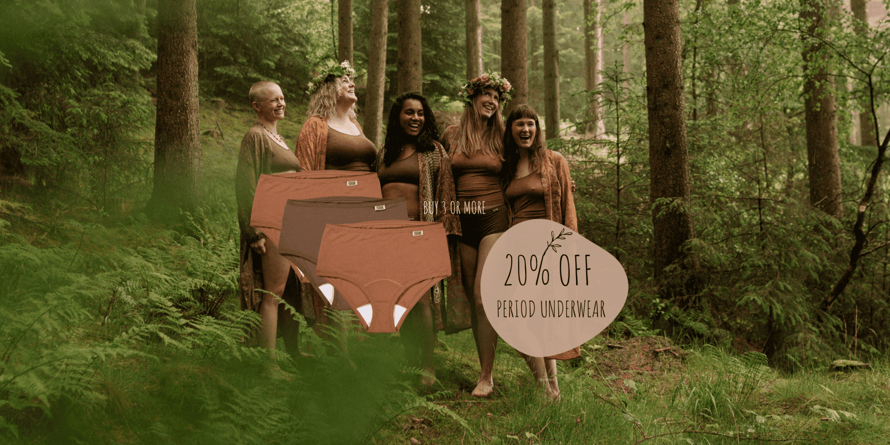 20% OFF PERIOD UNDERWEAR